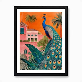 Peacock In The Palace Gardens 3 Art Print