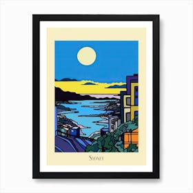 Poster Of Minimal Design Style Of Sydney, Australia 3 Art Print