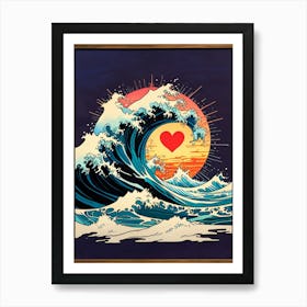 Great Wave Of Love Art Print