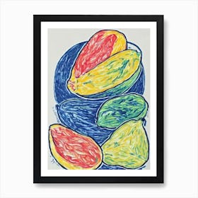 Spaghetti Squash 3 Fauvist vegetable Art Print