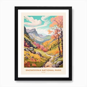 Snowdonia National Park Wales 1 Hike Poster Art Print