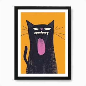 Black Cat Canvas Print 1 Art Print