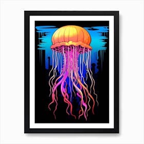 Irukandji Jellyfish Pop Art 3 Art Print