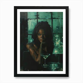 Night At The Bar Art Print