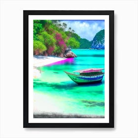 Ko Lipe Thailand Soft Colours Tropical Destination Art Print