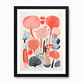 Kew Gardens Abstract Riso Style 4 Art Print