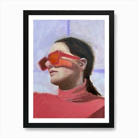 Red Sunglasses Art Print