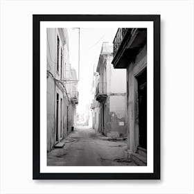 Siracusa, Italy, Black And White Photography 3 Art Print