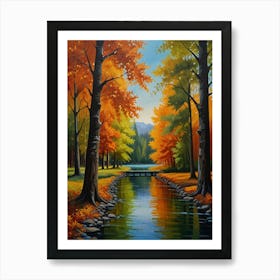 Autumn By The River 1 Art Print