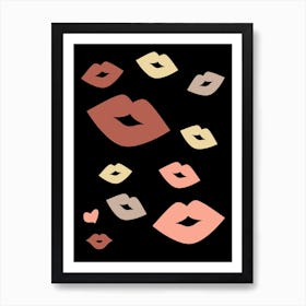 The Lips Pattern Art Print