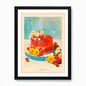 Red Jelly Vintage Cookbook Inspired 2 Poster Art Print