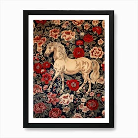 Chinese Lunar Year Of The Horse Full William Morris Style Art Print