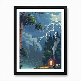 Cabin In The Woods Art Print