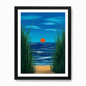 Sunset At The Beach 18 Art Print