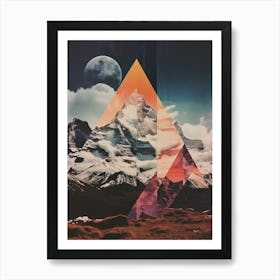 cosmic mountain landscape Art Print