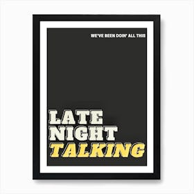 Late Night Talking Print | Harry Styles Print Art Print