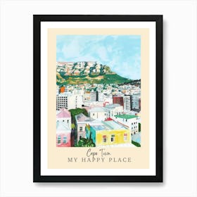 My Happy Place Cape Town 4 Travel Poster Art Print