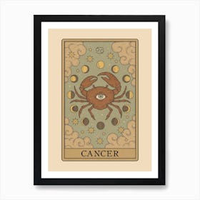 Cancer Tarot Zodiac Art Print
