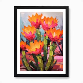 Cactus Painting Echinocereus 1 Art Print