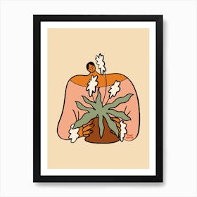 Slow Growth Is Good Growth Beige Art Print