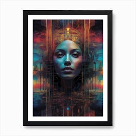 Futuristic Woman 3 Art Print