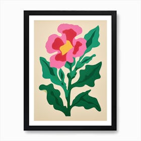 Cut Out Style Flower Art Gladiolus Art Print