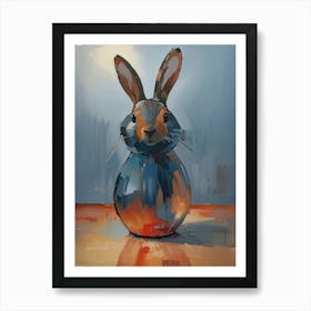 Bunny Rabbit Chalk Affiche