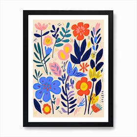 Flowers 19, Matisse style, Floral 1 Art Print