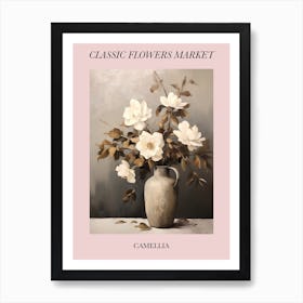 Classic Flowers Market Camellia Floral Poster 4 Art Print