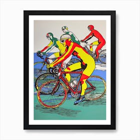 Triathlon Pop Art 1 Art Print