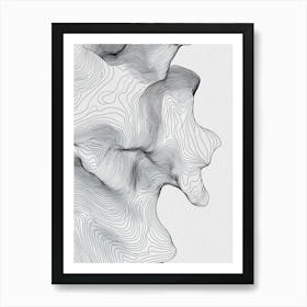 Abstract Drawing Of A Wave Art Print