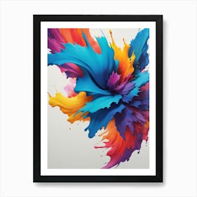 Abstract Paint Splash Art Print