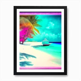 Maldives Beach Soft Colours Tropical Destination Art Print