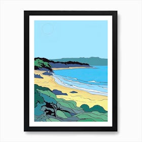 Minimal Design Style Of Byron Bay, Australia 8 Art Print