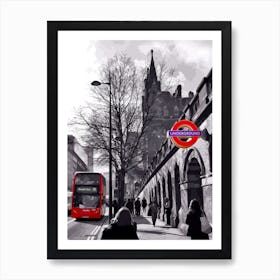 Red Splash Of London Art Print