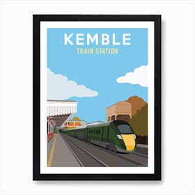 Kemble Train Station Art Print
