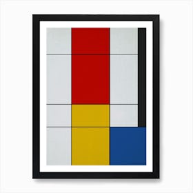 Primary plains with grid no.2 Art Print