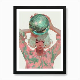 Disco Ball Girl 1 Art Print