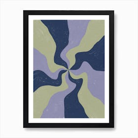 Abstract Swirl Art Colourful 1 Art Print