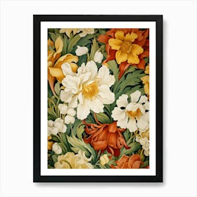 Floral Wallpaper 58 Art Print