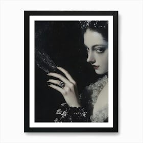 Dark Gothic Lady In Black 2 Art Print