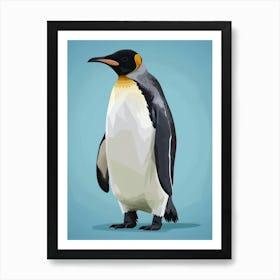 Emperor Penguin Salisbury Plain Minimalist Illustration 3 Art Print