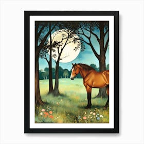 Horse In The Woods 1 Art Print