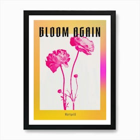 Hot Pink Marigold 2 Poster Art Print