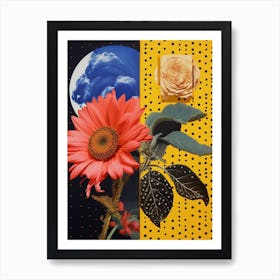 Surreal Florals Sunflower 1 Flower Painting Art Print