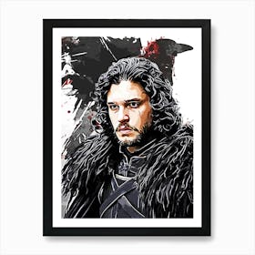 jon snow game of thrones movie 2 Art Print