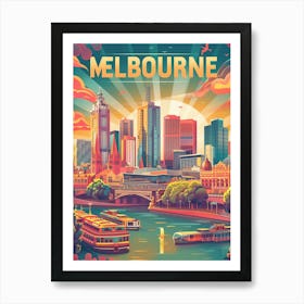 Melbourne Australia Art Print