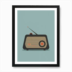 Retro Radio 60's, Vintage Art Print