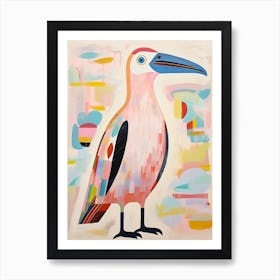 Pink Scandi Albatross 1 Art Print