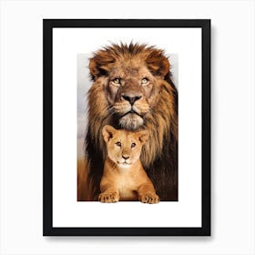 Lion Family Art Print